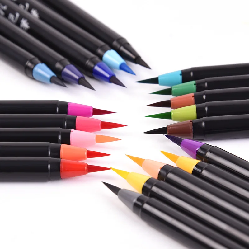 

1Pcs Calligraphy Pen Soft Brush Marker Watercolor Marker Pen Set Cartoon Graffiti Manga Sketch Drawing Fineliner Art Supplies