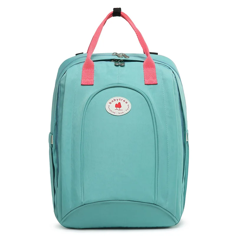 Новинка, модная многофункциональная сумка для мамы, двойной наплечный рюкзак для мамы, водонепроницаемая сумка для подгузников, дорожная детская сумка, Hanimom - Цвет: Tiffany Blue