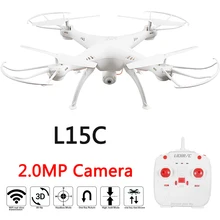 LiDi RC L15 L15C 2.4G 6 Axis Barometer Set Height Mode GYRO RC Quadcopter RTF RC Helicopter with Headless and 2.0MP HD Camera