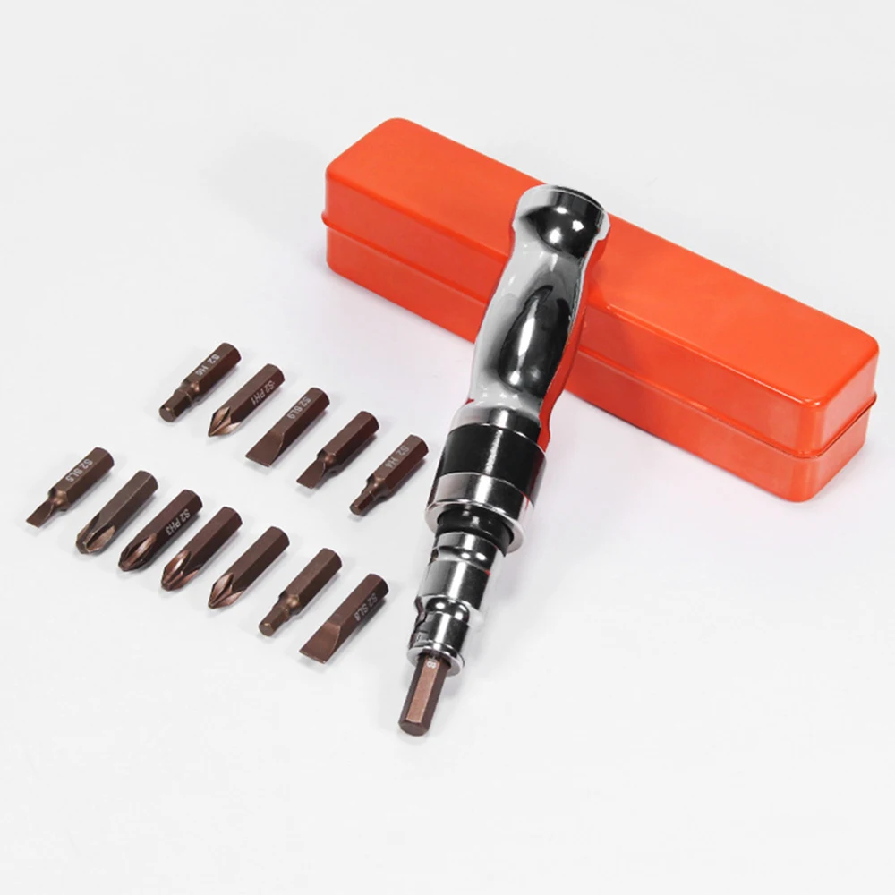 

14pcs Broken Screw Extractor Industrial Grade Multi-functional Percussion Impact Screwdriver Set