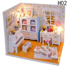 Детская комната украшение дома кукольный дом модель мебель DIY 3D пазл набор деревянная бумажная игрушка подарок на день Святого Валентина