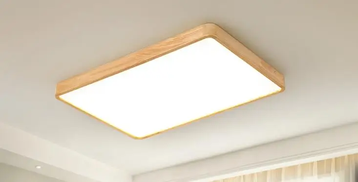 Us 96 81 30 Off Living Room Ceiling Light Ultra Thin Led Solid Wood Light Small Bedroom Light Simple Modern Rectangular Atmosphere Nordic Lamps In