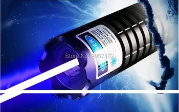 

High Power Military 450nm 100w 100000m Blue Laser pointers Light FlashligBurning Match Dry wood/Burn cigarettes+Glasses+Gift