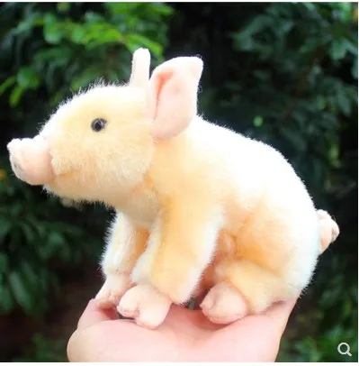 

Free shipping Lifelike cute Pig Plush Toys Simulation The Little Pig Stuffed Dolls Kids Toys Christmas Gift