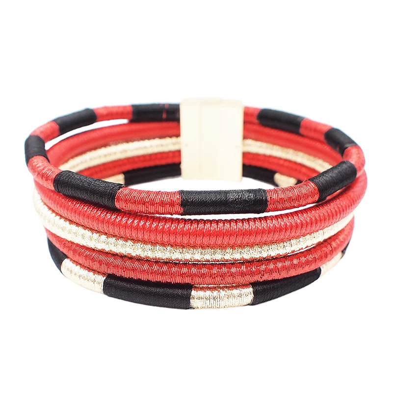 MANILAI Indian Multilayer Choker Necklaces Women Bib Collar Statement Necklace Rope Magnetism Button Boho Jewelry Collier 2019