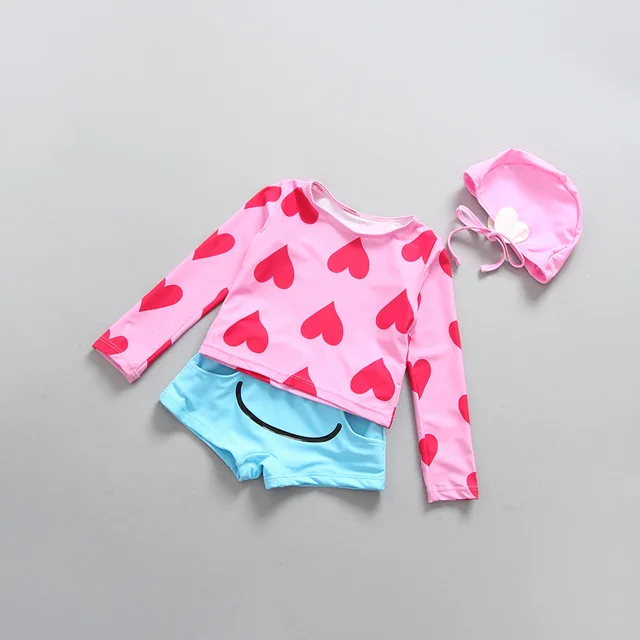 Best Price Children's Sun Protection Swimsuit Girls Long Sleeved Split Angle Beach Princess Bathing Suit Kid Two Pieces Swimwear