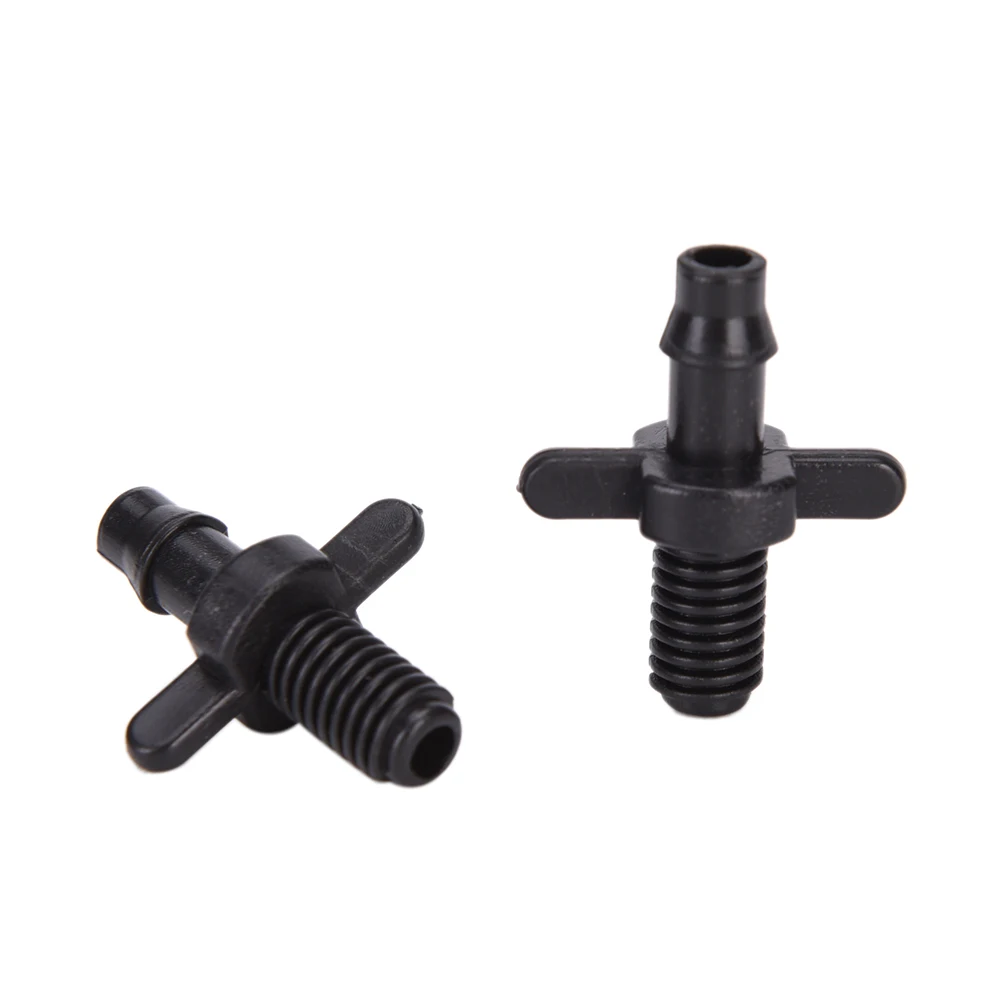 50pcs 4/7mm Splitter Adapter Connector Barb And Garden Irrigation Hoses Pvc Fittings 6mm Thread Cooling Plant Watering