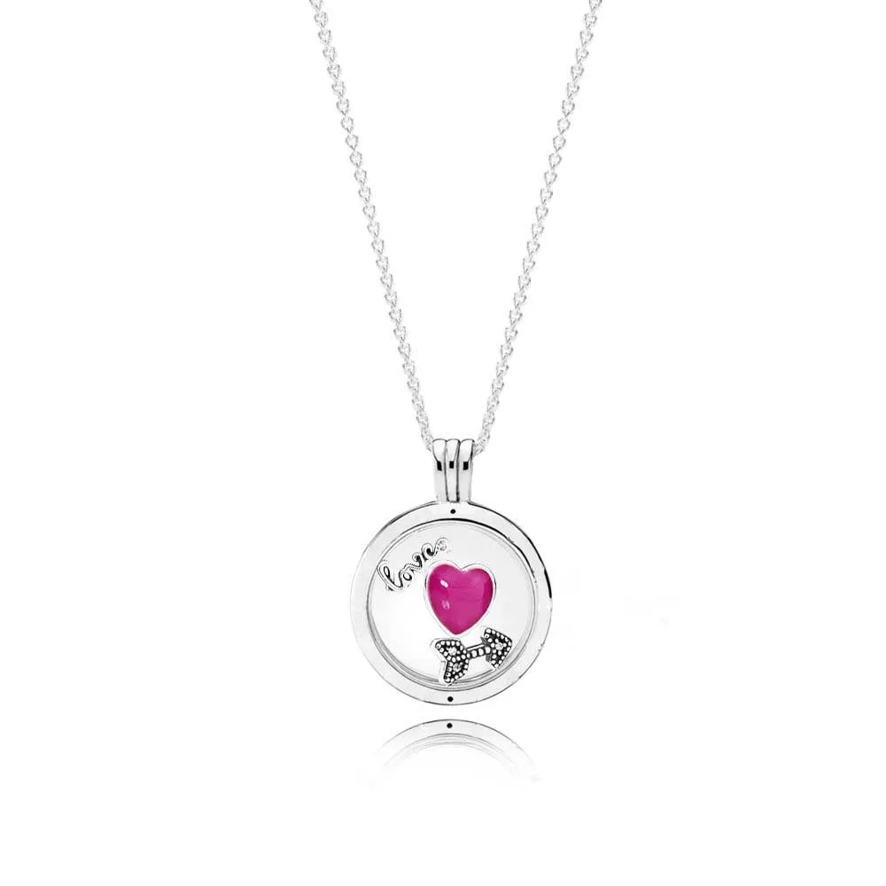 

100% 925 Sterling Silver MEDIUM FLOATING LOCKET AND VALENTINE'S PETITES SET fit charm original jewelry A set of prices