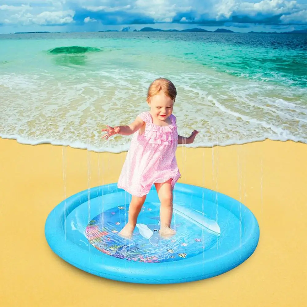 

Kids Inflatable Splash Water Play Mat Sprinkle Splash Play Pad toy for Children Outdoor Swimming Beach Lawn Sprinkler Game Pad