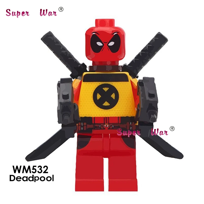 

Single Super Hero Infinity War Avengers Deadpool 2 Hulkpool Woderwoman War Ares Action building block toys for children