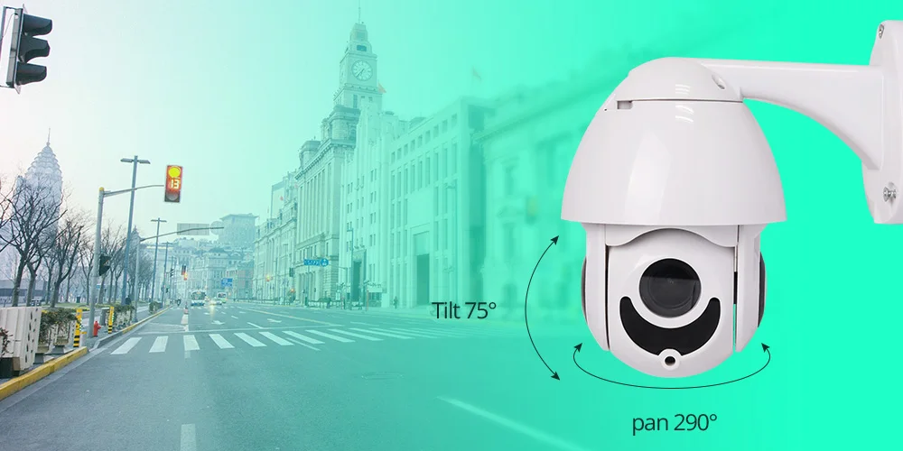 Weтранс PTZ IP камера наружная POE Onvif 1080P HD 4X Zoom 2," мини PTZ купольная камера CCTV для домашней безопасности Видео камера наблюдения