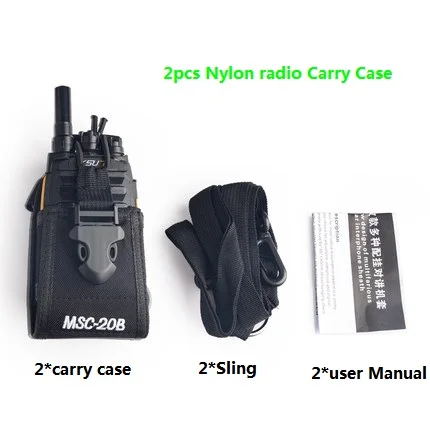 2pcs Baofeng radio case Carry Case Holder Walkie Talkie nylon case radio holder for Kenwood For Motorola Yaesu Uv-5r Accessories walkie talkie nylon radio case universal pouch bag holster case msc 20c for gps kenwood yaesu icom motorola baofeng uv5r h777