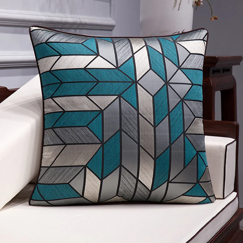 Геометрическая наволочка для подушки, декоративные подушки, вышитые подушки в клетку, Coussin Cojines Decorativos Para Sofa