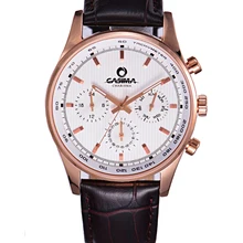 CASIMA brand men’s watches Luxury classic wrist fashion business men quartz wristwatches leather band waterproof 100m #5114