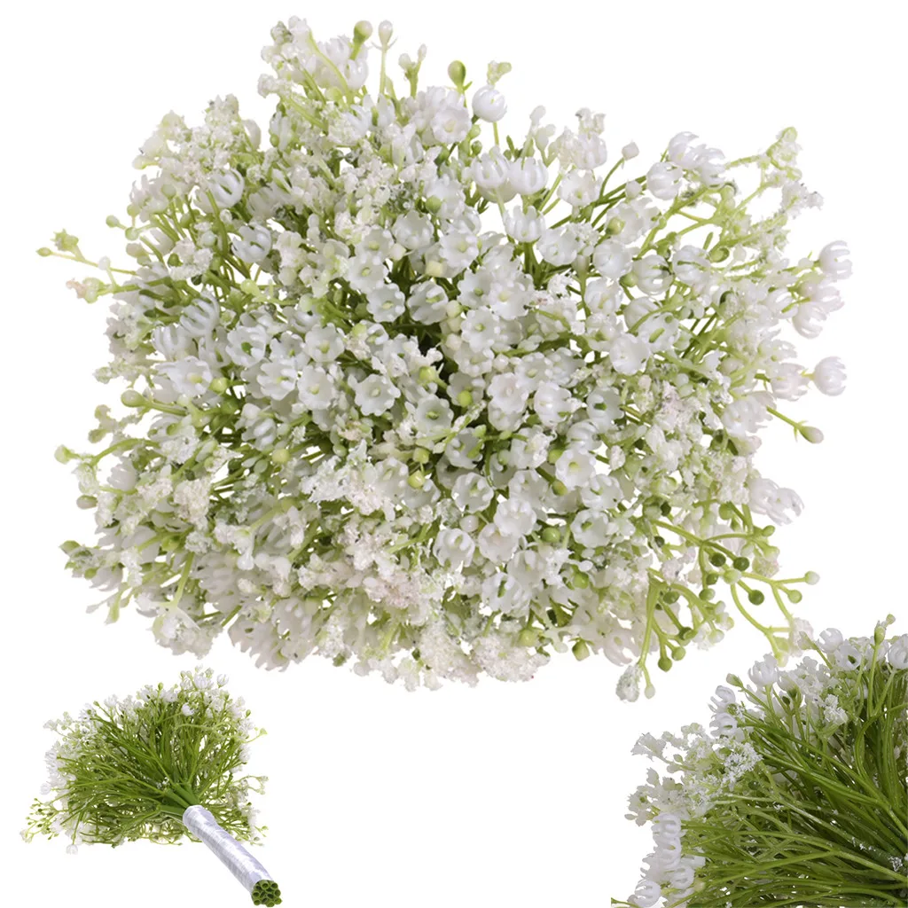 

Artificial Flower Gypsophila Silk Head Wedding Party Home Decoration DIY Wreath Scrapbook Craft Fake Flowers Bouquet Home Decor