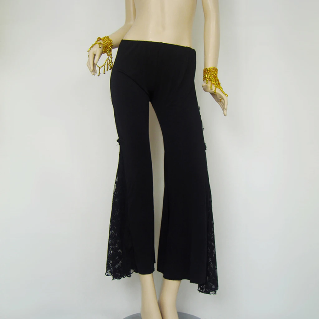 

Belly Dance Costumes Flank Openings Lace Trousers Dancing Latin Yoga Pants