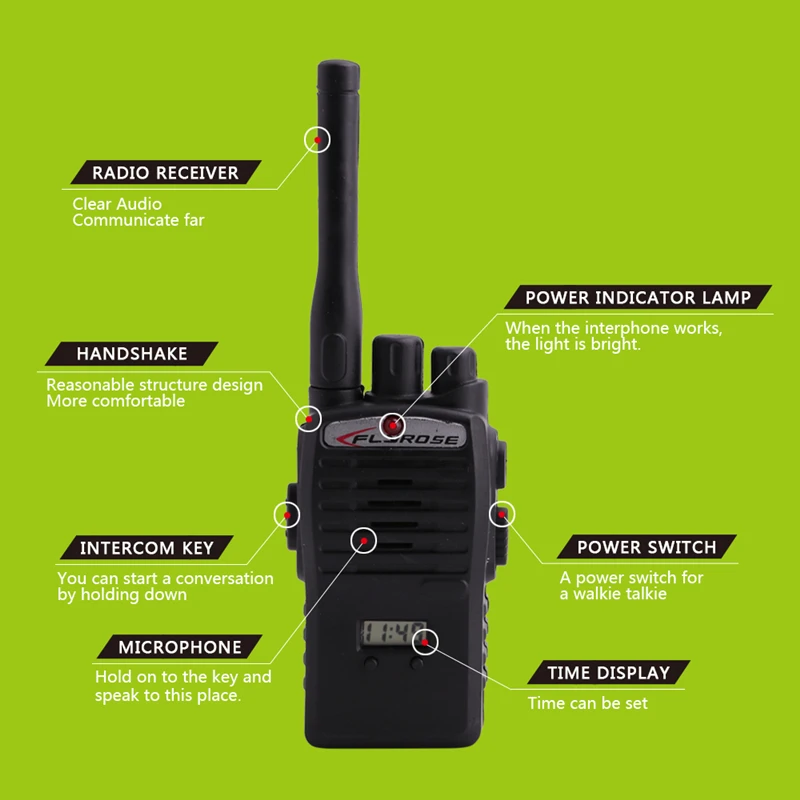 2Pcs Children Toy Walkie Talkie Portable Radio Electronic Intercom Kids Interphone Juguete Mini Woki Toki Handle Two Way Radio