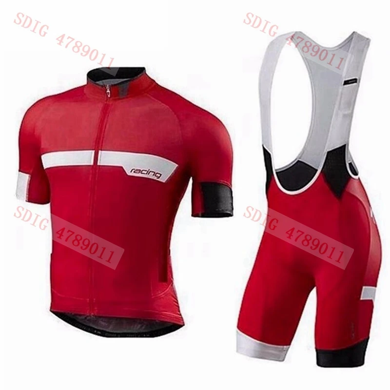 Red black Men's cycling kit 2019 Summer Breathable short sleeve Jersey