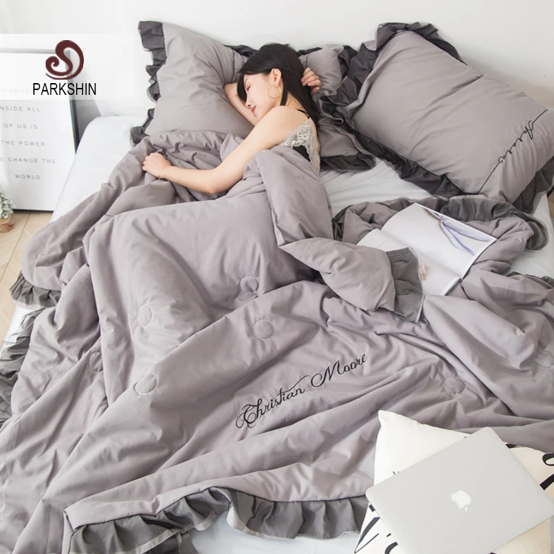 

Parkshin 1PCS Summer Quilt Comforter Home Textiles Queen King Size Double Single Bed Blanket Decor Home Bedding Luxury Quilt