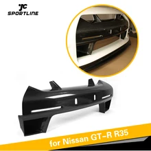 Решетка переднего бампера из углеродного волокна пластина, бар гриль рамка для номерного автомобильного знака Подходит для Nissan GT-R R35 2012 2013