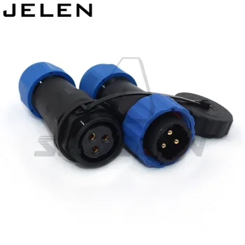 

SD20 waterproof connector 3 pin Docking industrial power cable connector pancl cutout 20mm Current Rating 25A