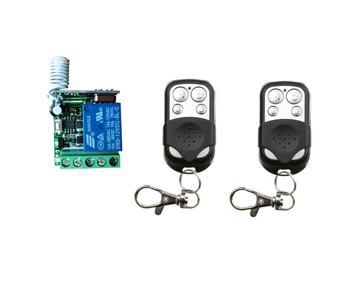 DC 12 v mini wireless remote control switch system 1X receiver+2X transmitter Can delay off 20 seconds | Электроника