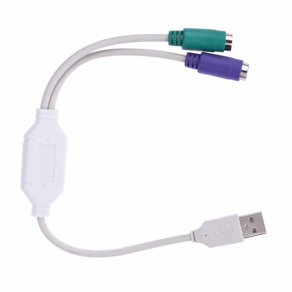 Горячие USB к PS/2 кабель адаптер конвертер 20 см Мышь Клавиатура конвертер адаптер для PS2 интерфейс разъем новый