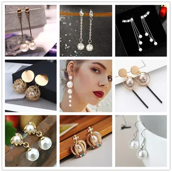 

New Brand Design Gold Color Wild Simulated Pearl Earrings For Women Personality Geometric Female Elegant Earring Accessories