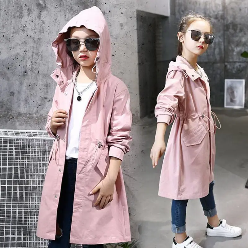 Baby Teenage Girl Cotton Hooded Coat Jacket Outwear