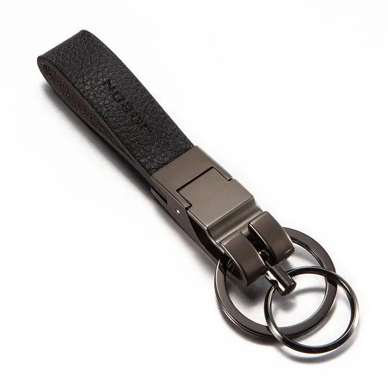 Leather Keychain Hot Sale Metal Keychain Leather Waist Hanging Car Key
