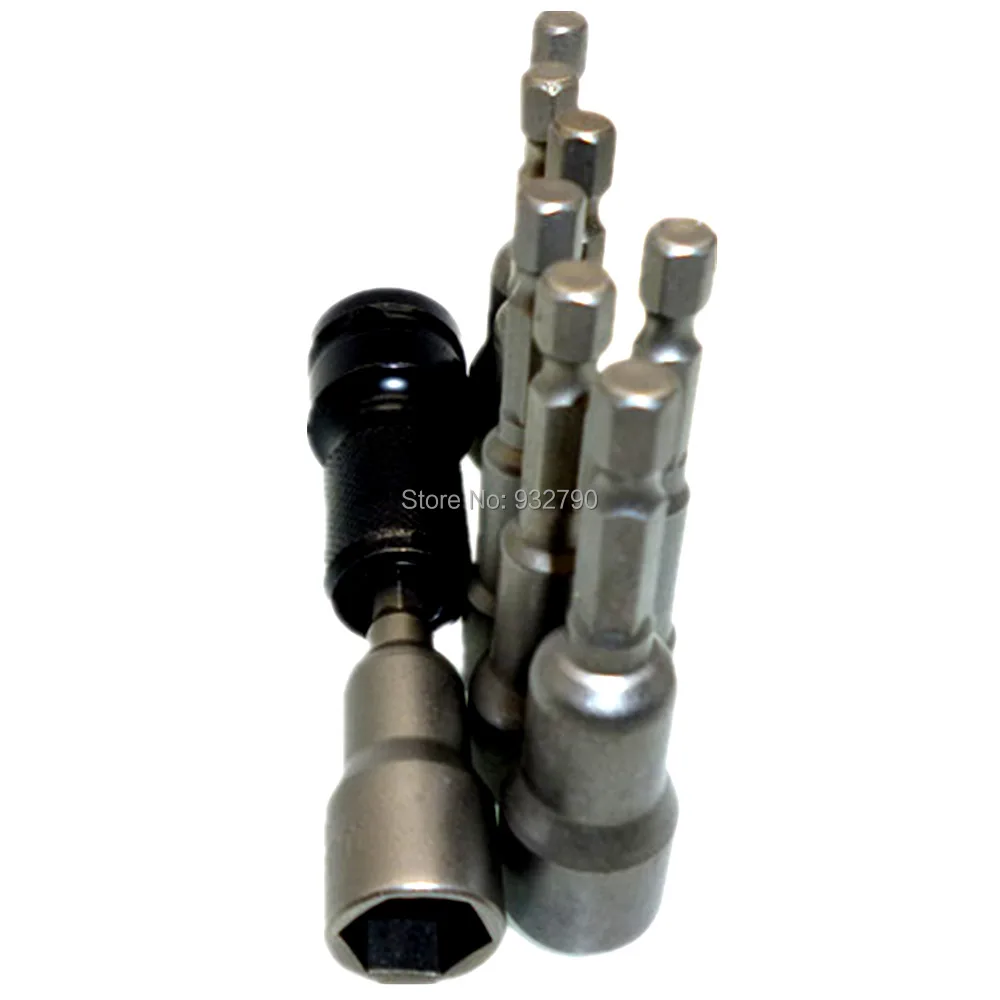 Screwdriver Magnetic Nut Driver Socket Adapter Adaptor Hex Drill Bit 6-13mm