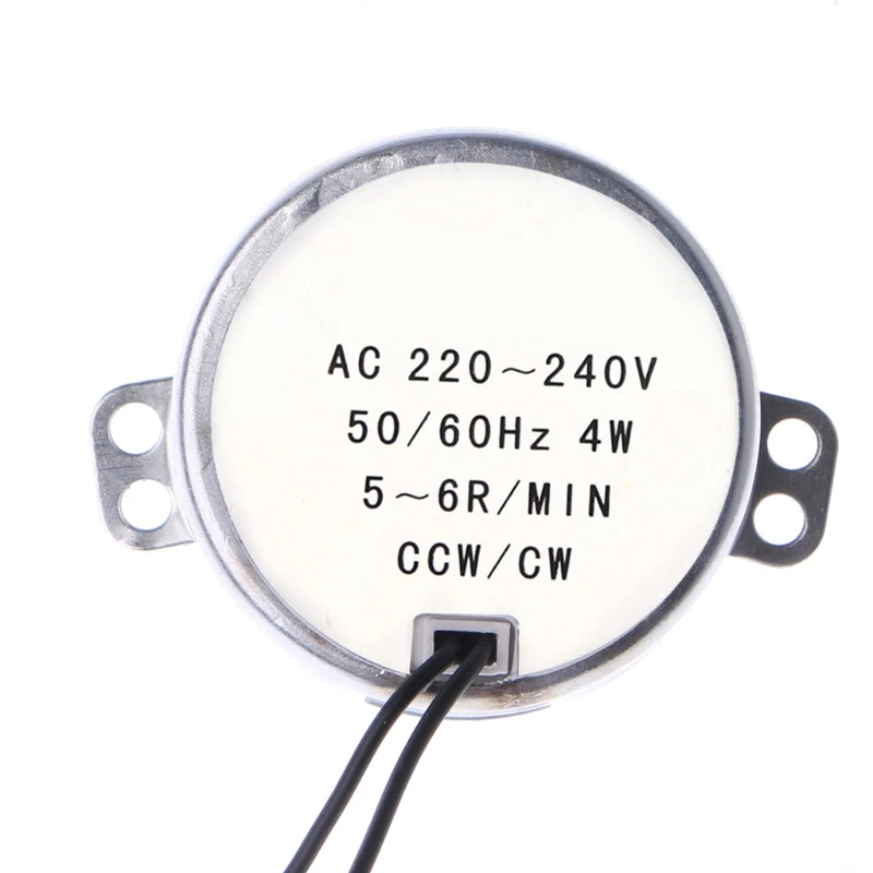 AC 220-240V синхронный мотор-редуктор 4W CW/CCW отличная пара 5-6 RPM# Sep.07