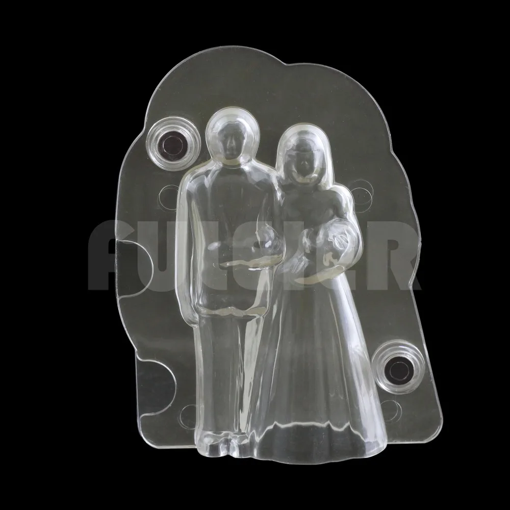 3D пастическая Свадебная форма для шоколада невесты и жениха свадебная из