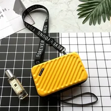 Luxury Hand Bags for Women 2019 New Suitcase Shape Totes Fashion Mini Luggage Bag Women Famous Brand Clutch Bag Mini Box Bag
