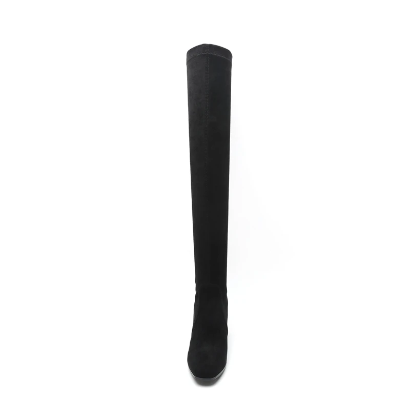La Invierno Cremallera Rodilla Por Cr1330 Black Tacones Básicas 40 Zapatos Mujeres Punta Tamaño Rebaño gray Enmayer Med Las Encima Redonda De 33 Mujer Bolso Botas wnqYC41xz