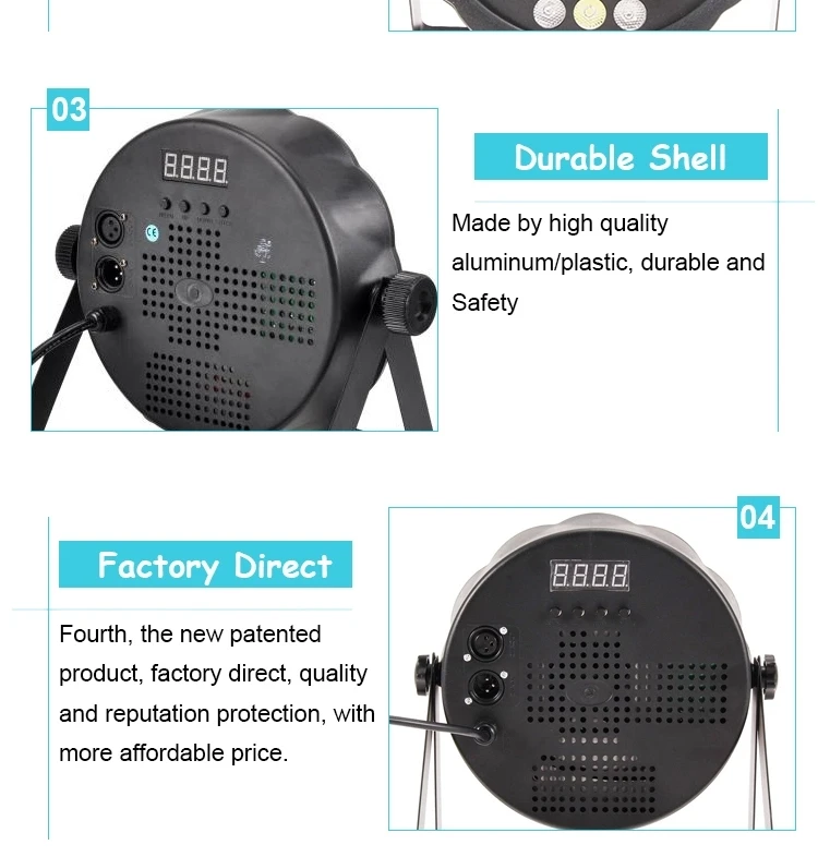 4 шт./лот высокий светодиодный Освещение сцены DMX 512 RGBW пластик 54 шт. Par светодиодные лампы для дома вечерние ночной клуб события