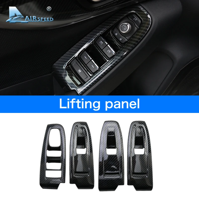 Airspeed Carbon Fiber Interior Car Door Window Lift Switch Center Console Side Air outlet conditioning panel Decor for Subaru XV (6)