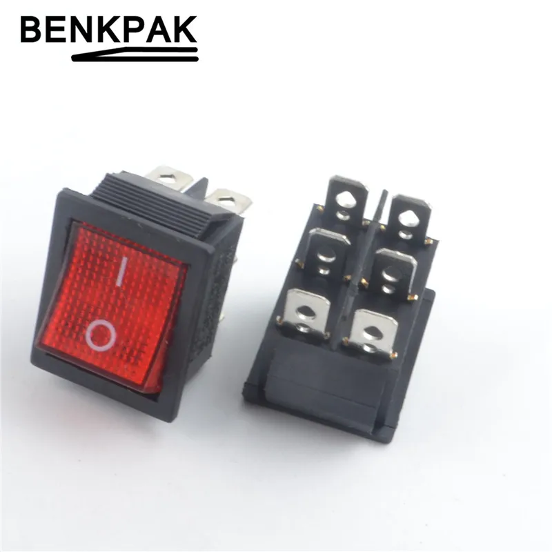 2 шт. 4 контактный 6 клавишный переключатель 220 В|on-off switch|on-off rocker switch |