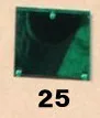 Пришивные акриловые зеленые зеркальные плоские сзади Кристалл страз Диамант зеркальные бусины с отверстием для DIY свадьбы Алмазная вышивка - Цвет: 25mm square