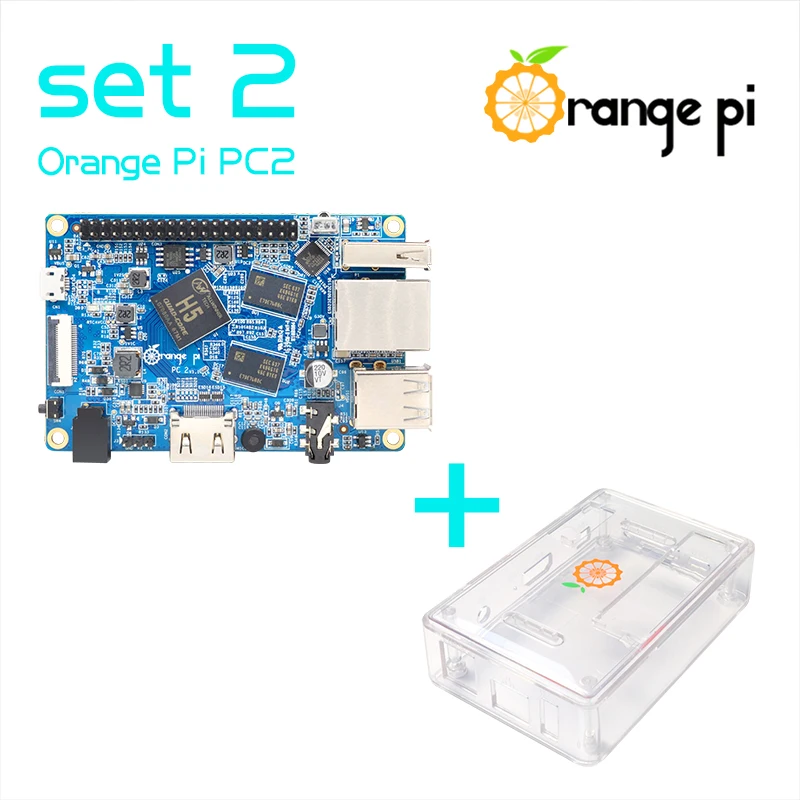 Чехол Orange Pi PC2 + прозрачный чехол из АБС пластика мини компьютер с открытым