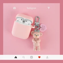Милый мультяшный беспроводной Bluetooth чехол для наушников для Apple AirPods силиконовый зарядный чехол для наушников Защитный чехол для AirPods