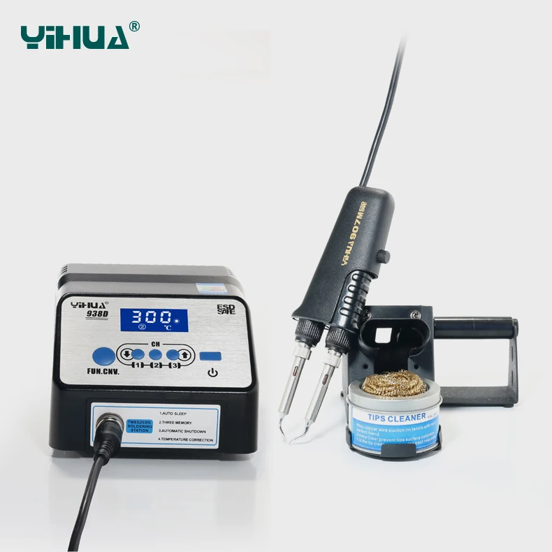 

YIHUA 938D Soldering Tweezer Repair Rework Station Electric Hot Tweezer for BGA SMD repairing Tweezer iron 110V 220V EU US PLUG