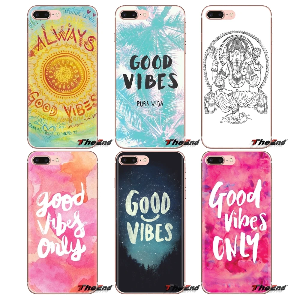 Good Vibes Tumblr Quotes Transparent Soft Cases Covers For Xiaomi Redmi 4A S2 Note 3 3S 4 4X 5 Plus 6 7 6A Pro Pocophone F1 |