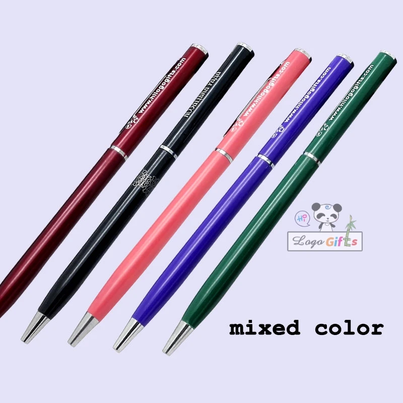 30 шт./лот, персонализированная шариковая ручка, Высококачественные корпоративные подарки, печать на заказ с логотипом вашей компании, телефоном и именем - Цвет: Смешанный цвет
