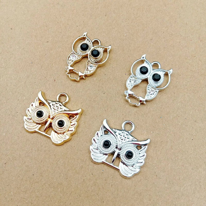 

10pcs/lot Fashion Owl Cat Charms Gold Silver Tone Alloy Pendant Fit Necklaces Bracelet DIY Fashion Jewelry Accessories YZ328