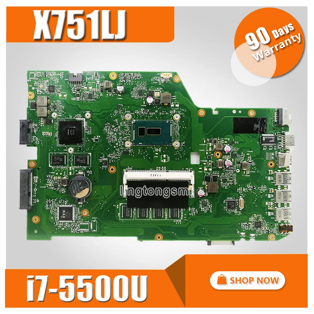 X751LJ GT920M/2 GB اللوحة ل ASUS X751L R752L K751L X751LN X751LD X751LJ X751LB DDR3 اللوحة المحمول 4 GB RAM I7-5500U