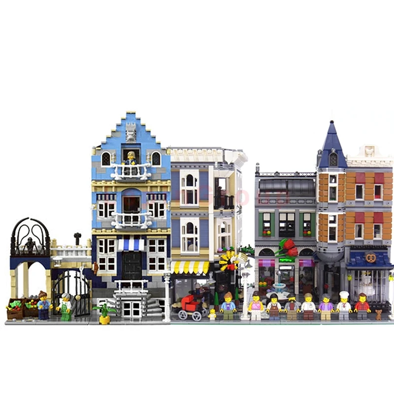 

Lepin 15007 European Market Lepin 15019 Creative Assembly Square Building Street Sight Blocks Bricks lepinings Toys 10190 10255