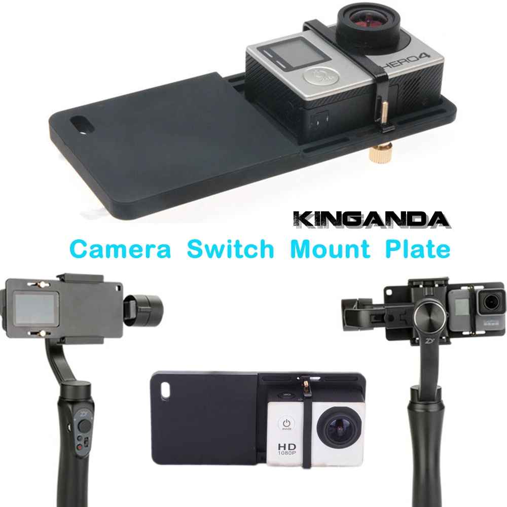 

Action Camera Switch Mount Plate Adapter for Gopro Hero 6/5/4/3/3+ for Zhiyun Smooth 4 DJI Osmo Mobile Gimbal Handheld Holder