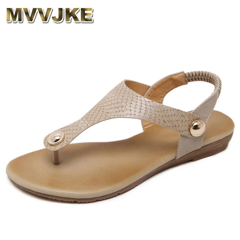 

MVVJKE Women Sandals 2018 New Fashion Texture Surface Summer Shoes Woman Flip Flops Solid Flat With Casual Women Shoes