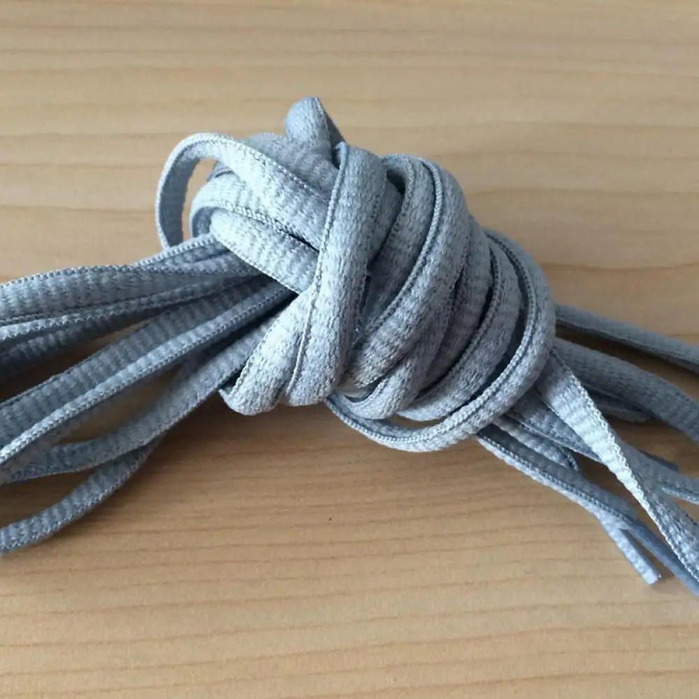 21 Colors Oval Athletic 1Pair Shoelaces 51 Inch port Sneaker Boots Shoe Laces Strings Free Shipping - Цвет: grey